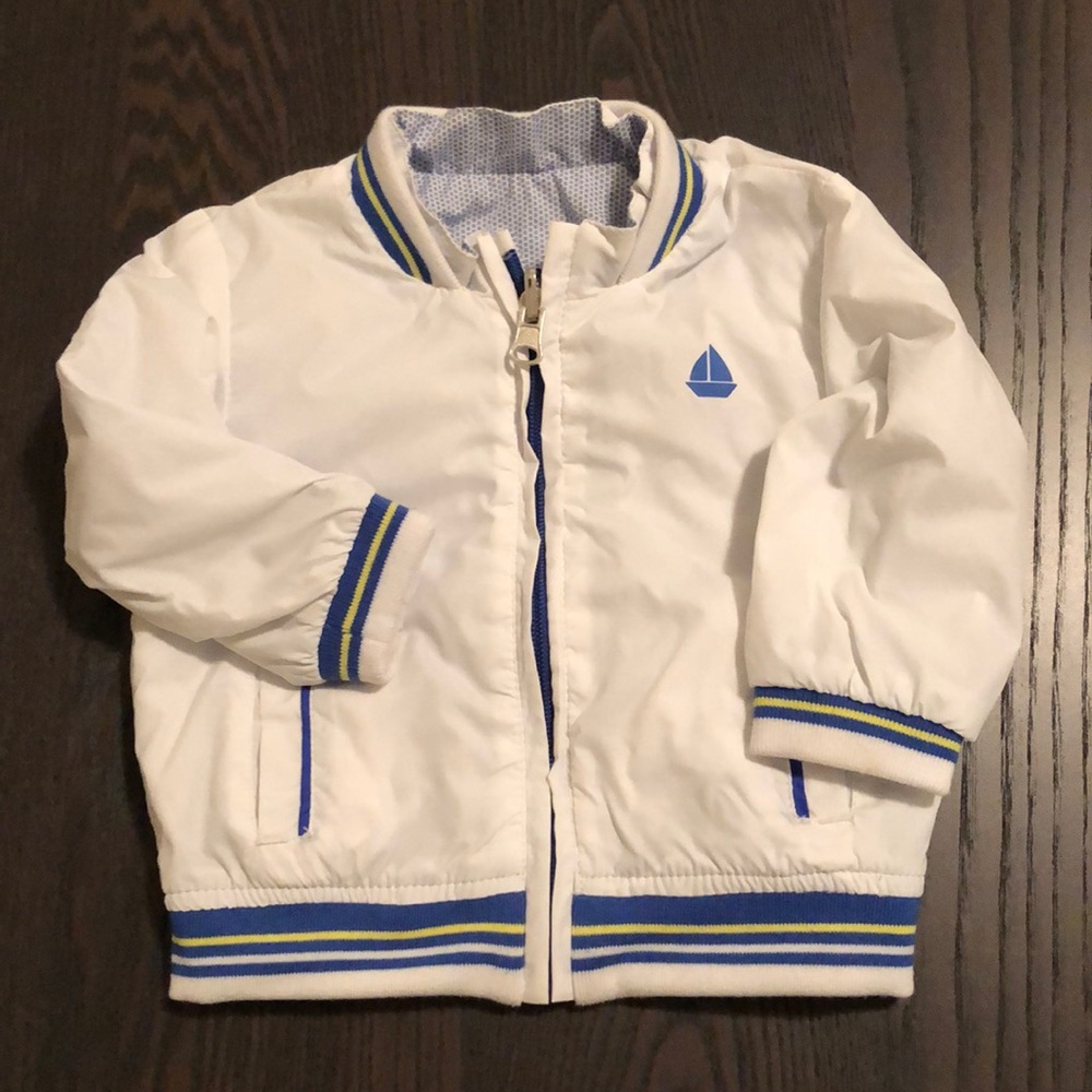 Double face windbreaker for baby boy
